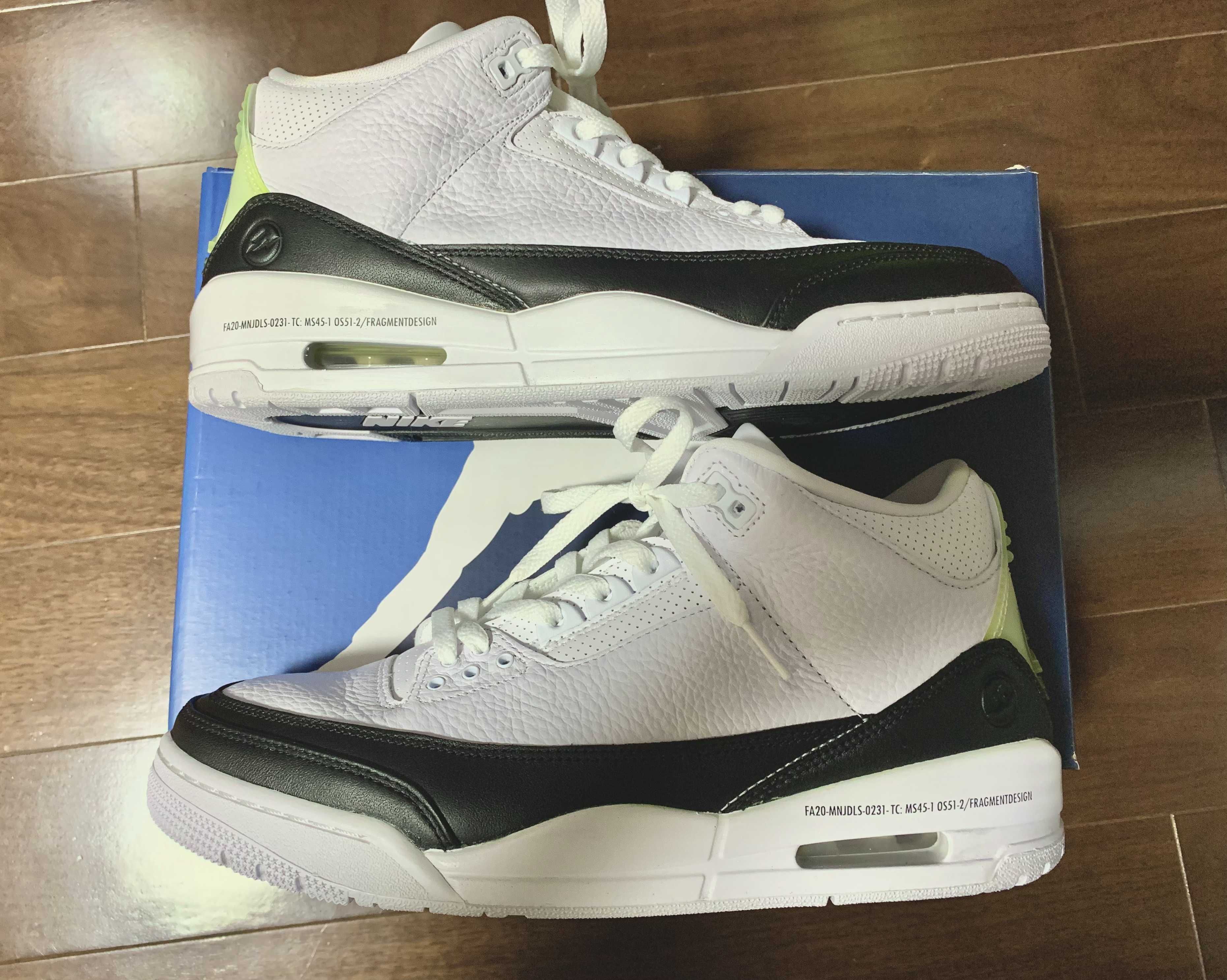 Fragment × Nike Air Jordan 3 "White/Black"