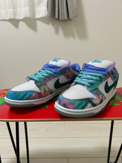 Futura × Nike SB Dunk Low "White and Geode Teal"