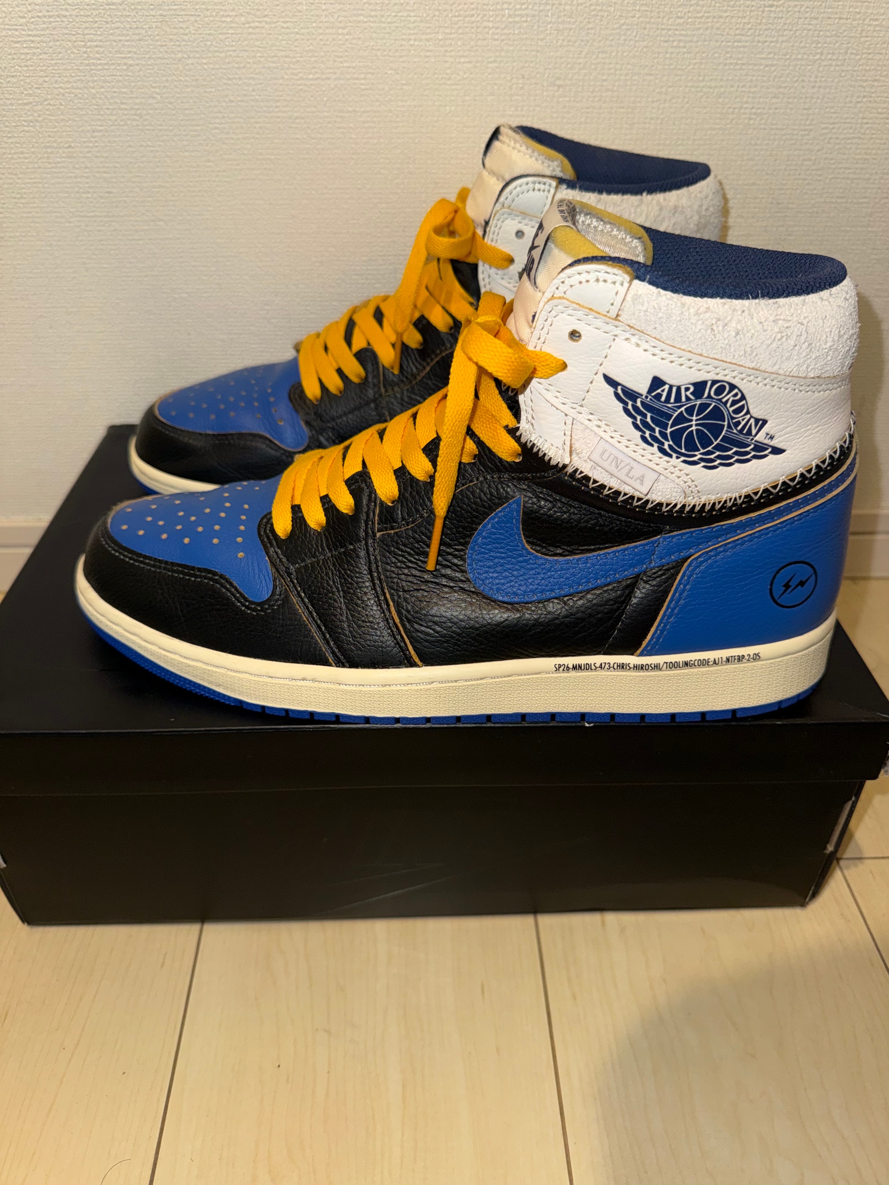 fragment design × UNION × Nike Air Jordan 1 High OG "Sport Royal"