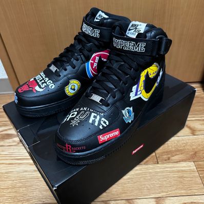 Supreme × NBA × Nike Air Force 1 Mid '07 "Black"