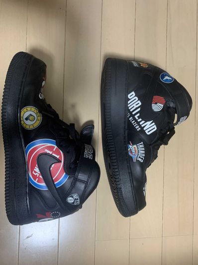 Supreme × NBA × Nike Air Force 1 Mid '07 "Black"