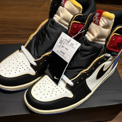 fragment design × UNION × Nike Air Jordan 1 High OG "Black/Varsity Red"