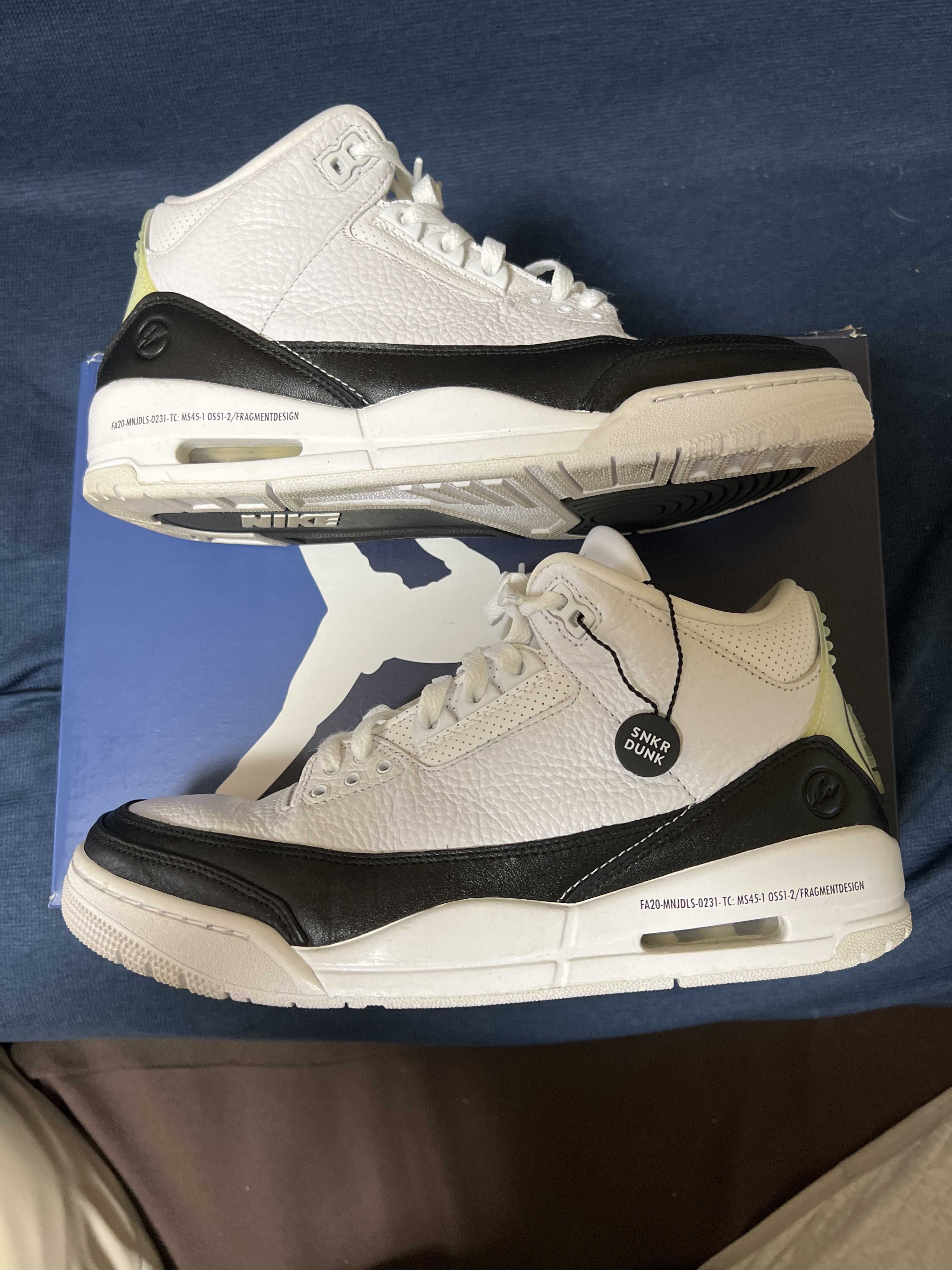 Fragment × Nike Air Jordan 3 "White/Black"