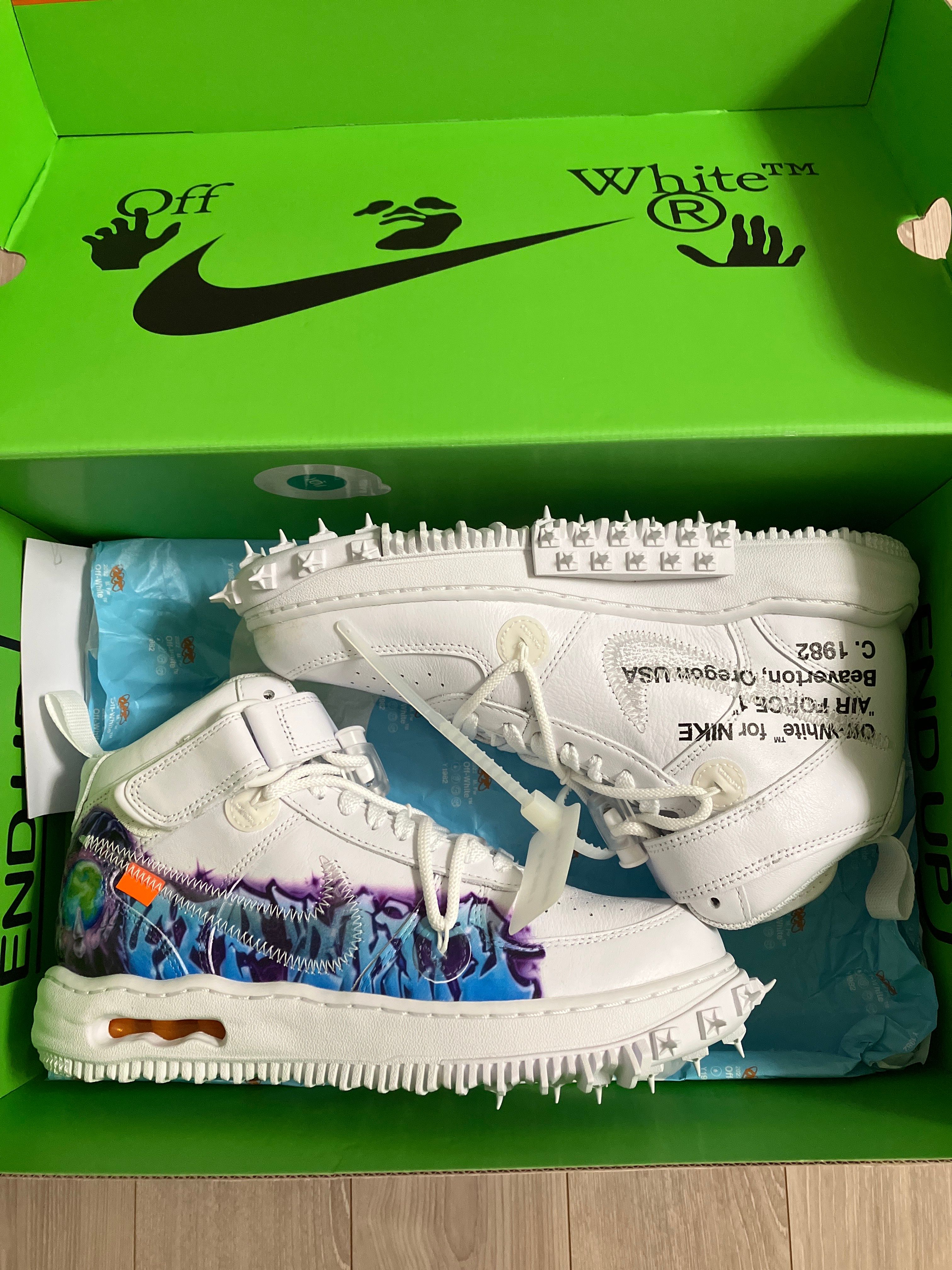 Off-White × Nike Air Force 1 Mid "Graffiti"