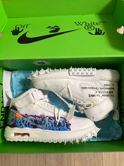 Off-White × Nike Air Force 1 Mid "Graffiti"