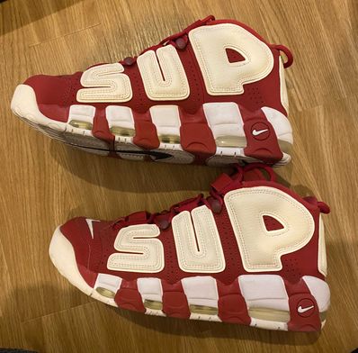 Supreme × Nike Air More Uptempo "White/Red"