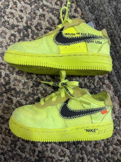 Off-White × Nike TD Air Force 1 Low "Volt"
