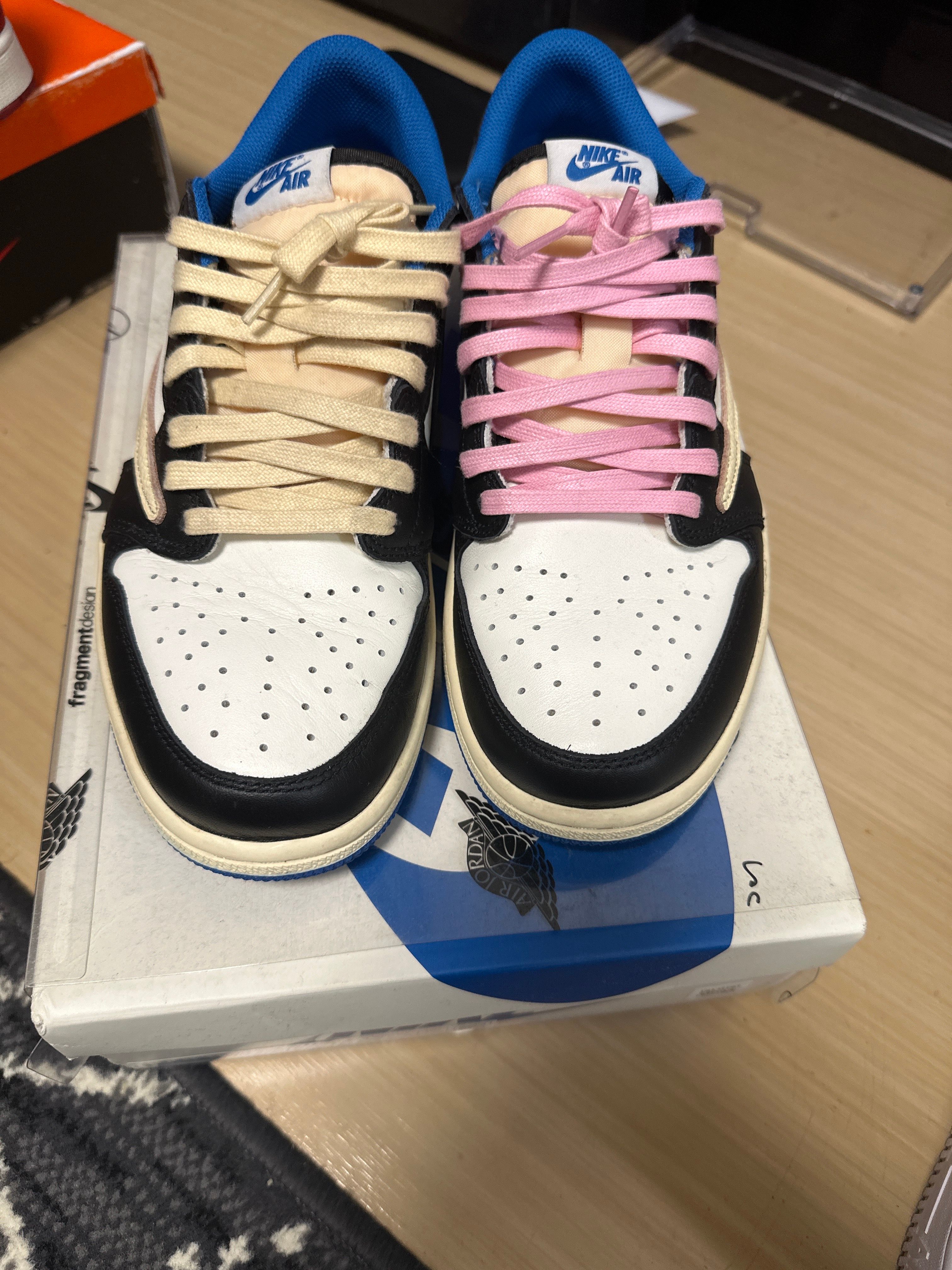 Travis Scott × fragment design × Nike Air Jordan 1 Low OG SP "Military Blue"