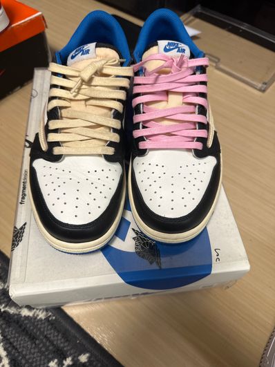 Travis Scott × fragment design × Nike Air Jordan 1 Low OG SP "Military Blue"