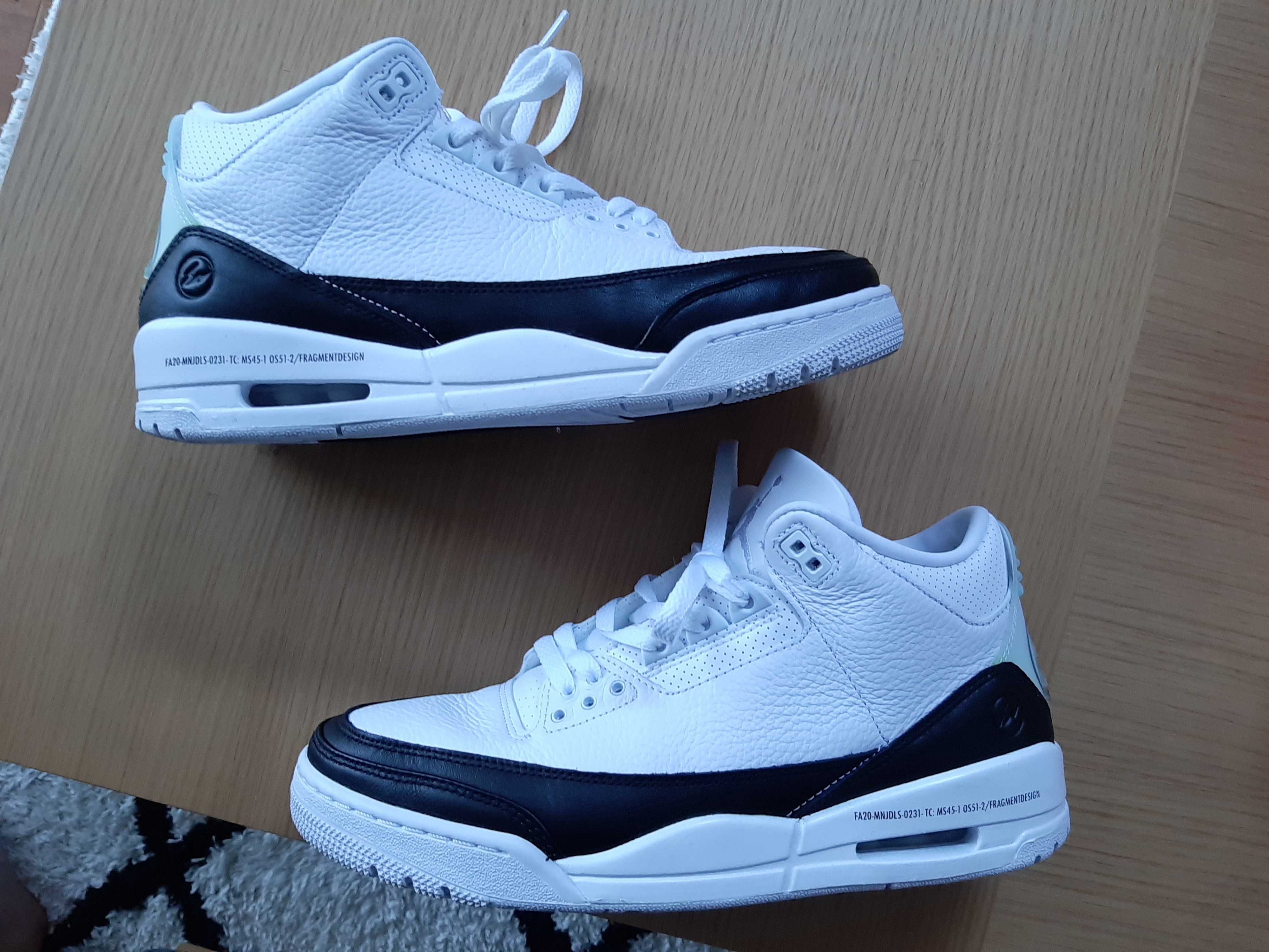 Fragment × Nike Air Jordan 3 "White/Black"