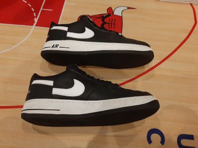 Supreme × COMME des GARCONS SHIRT × Nike Air Force 1 Low "Black/White" (2018)