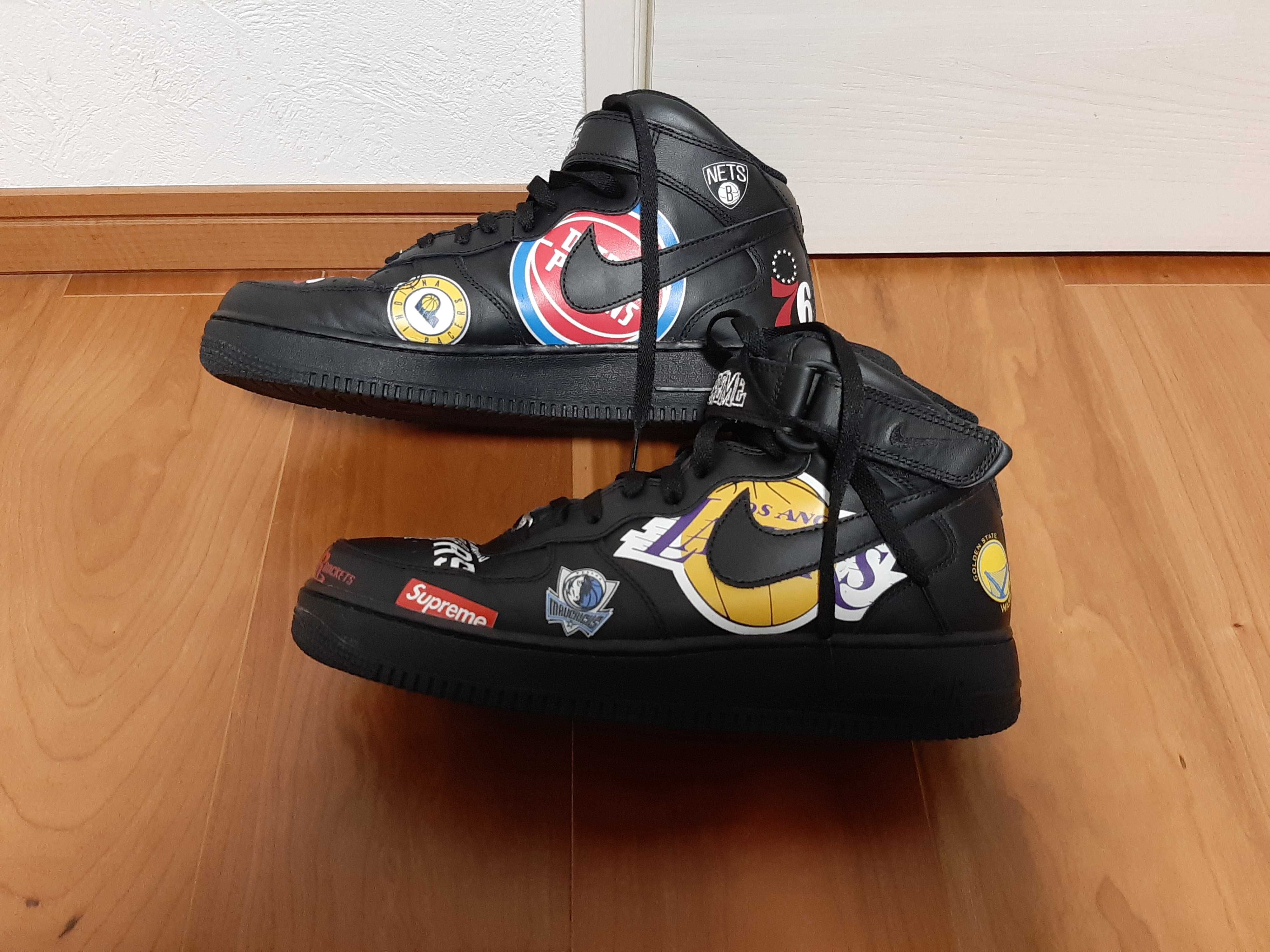 Supreme × NBA × Nike Air Force 1 Mid '07 "Black"