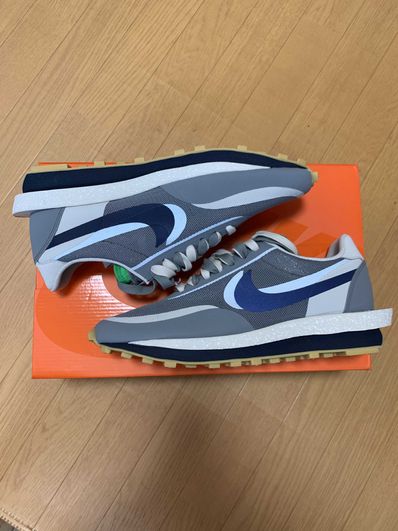 CLOT × Sacai × Nike LD Waffle "Grey Obsidian/Cool Grey"