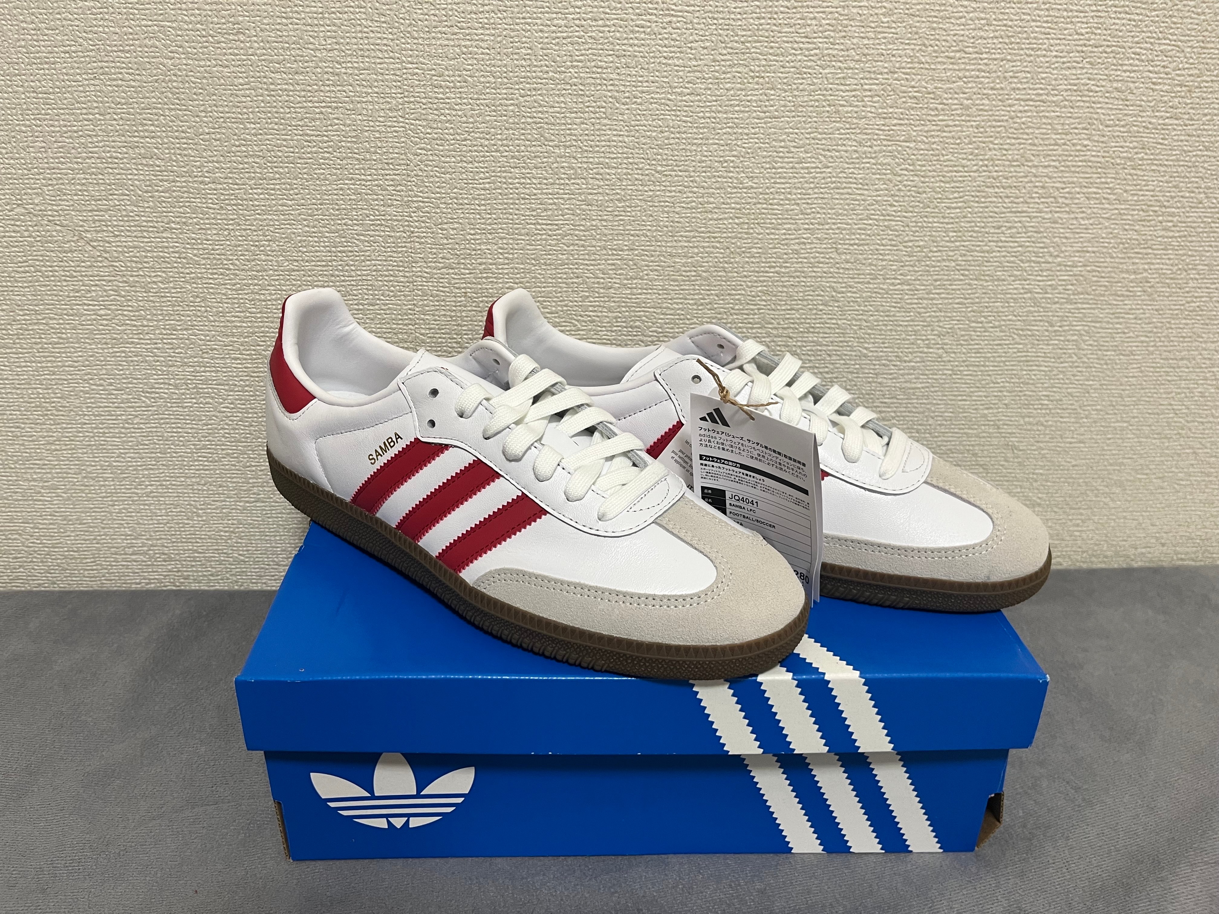 Liverpool FC × adidas Samba "Cloud White/Strawberry Red/Gum"