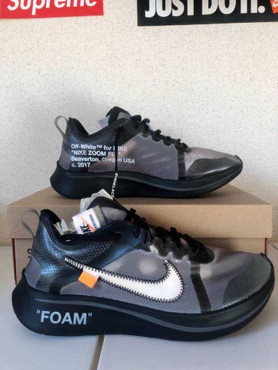 Off-White × Nike Zoom Fly "Black"