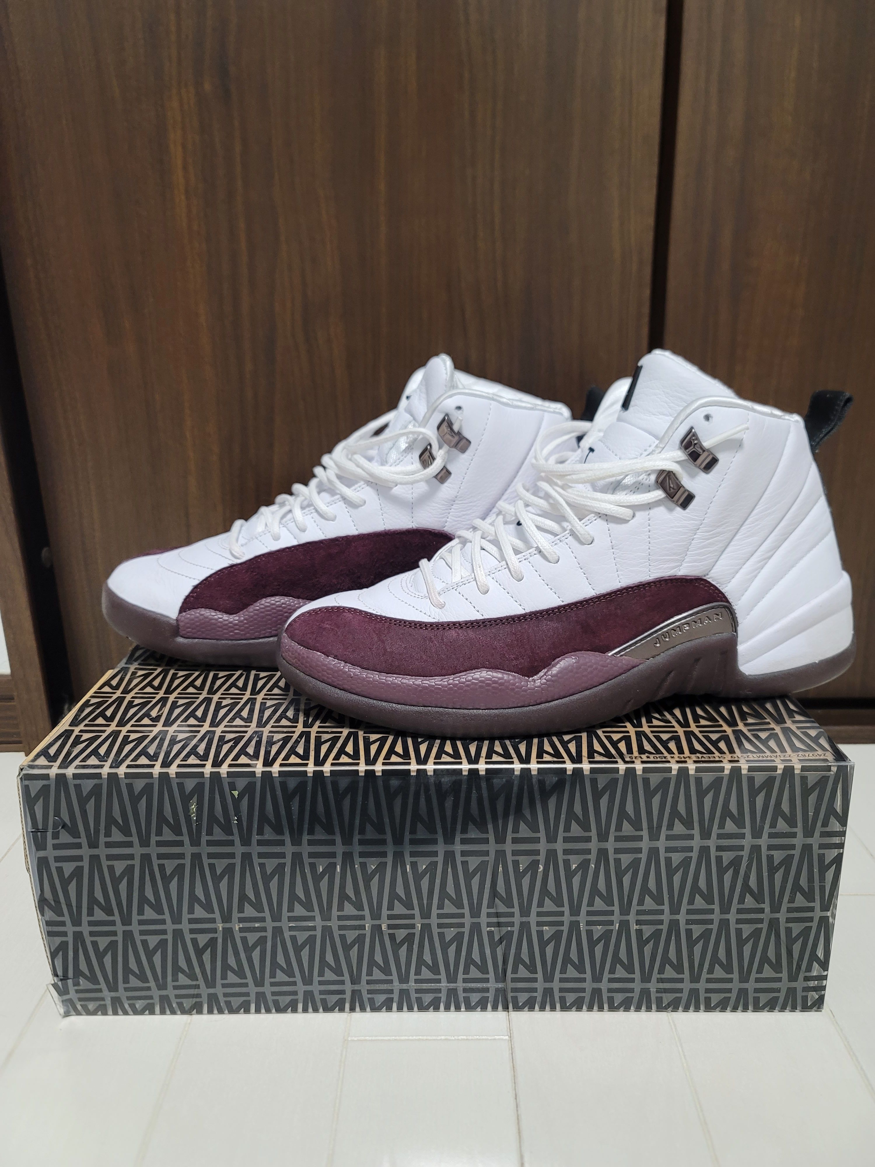 A Ma Maniere × Nike Women's Air Jordan 12 "White and Burgundy Crush"