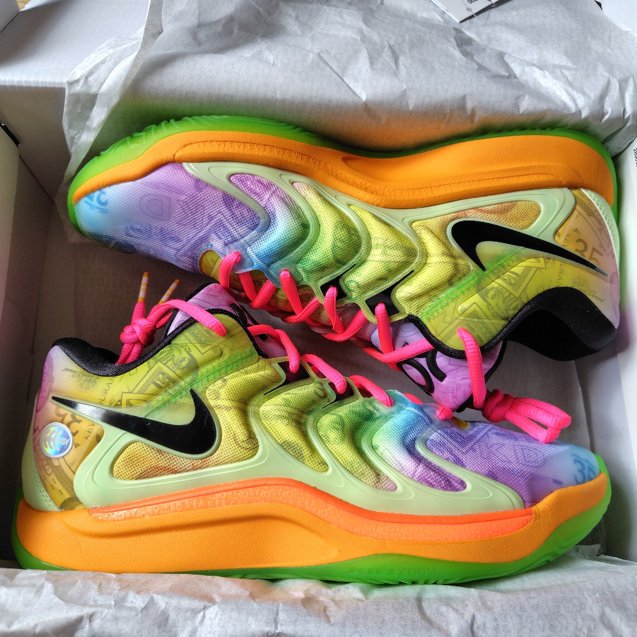 Nike KD 17 "Barely Volt/Hyper Pink/Total Orange/Baltic Blue" (HF1811-700/HF1810-700)