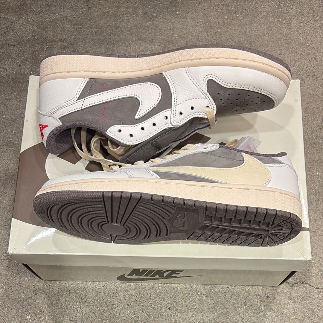 Travis Scott × Nike Air Jordan 1 Low OG SP "Reverse Mocha/Sail and Ridgerock"
