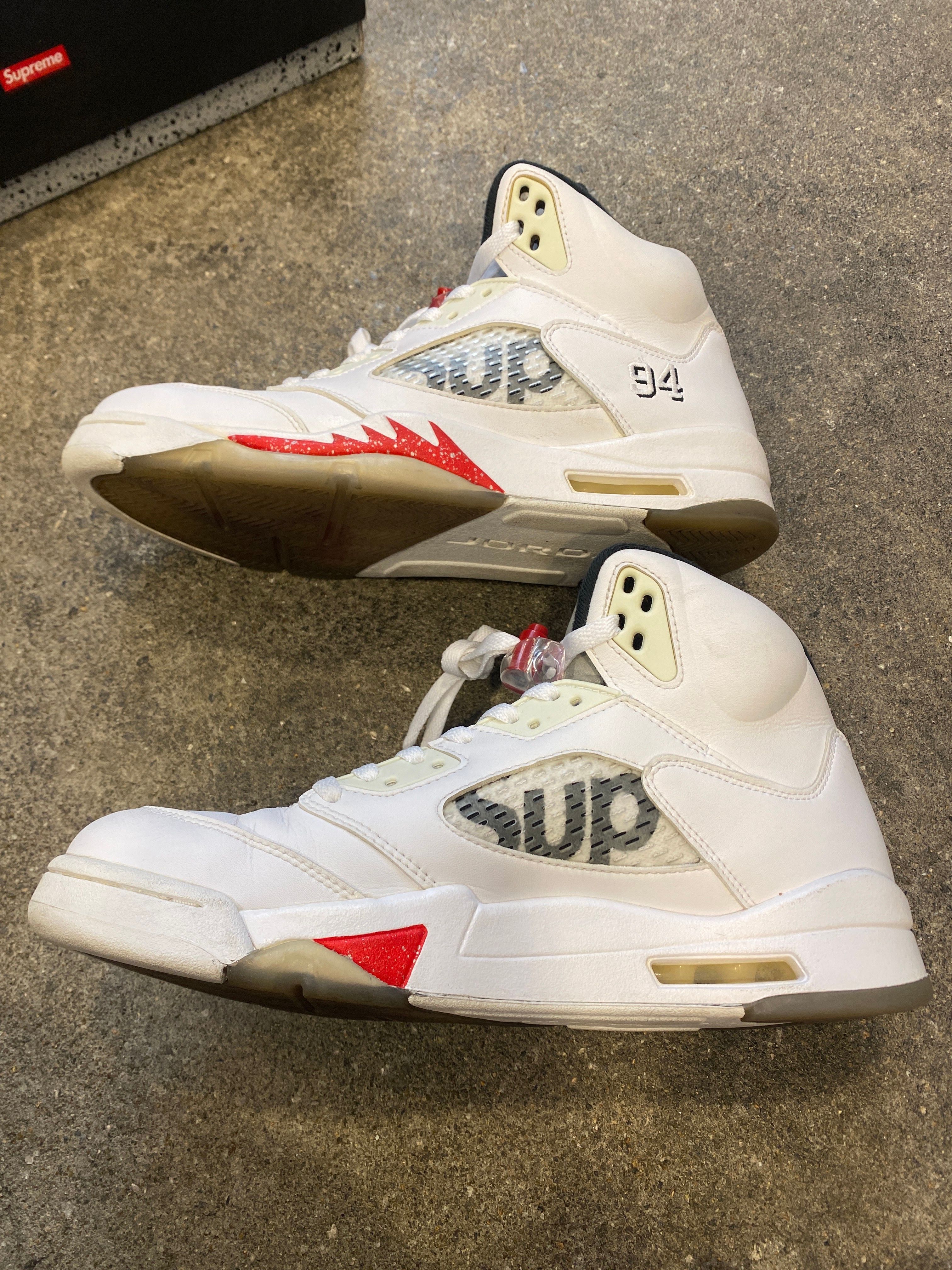 Supreme × Nike Air Jordan 5 Retro "White"