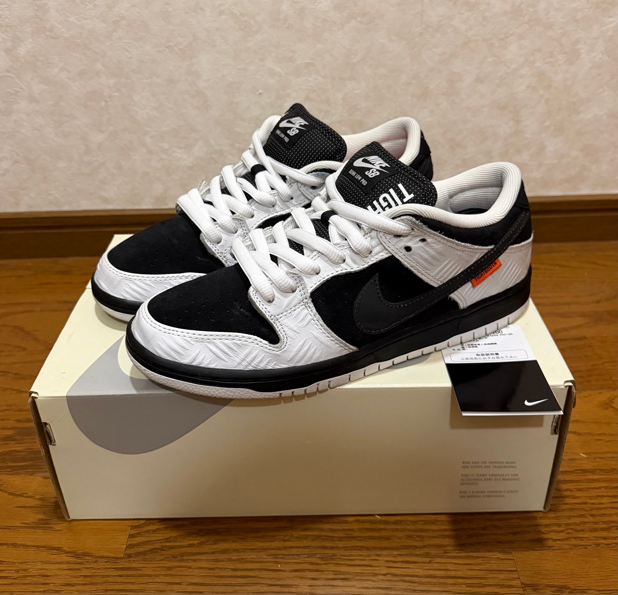 TIGHTBOOTH × Nike SB Dunk Low Pro QS "Black and White"
