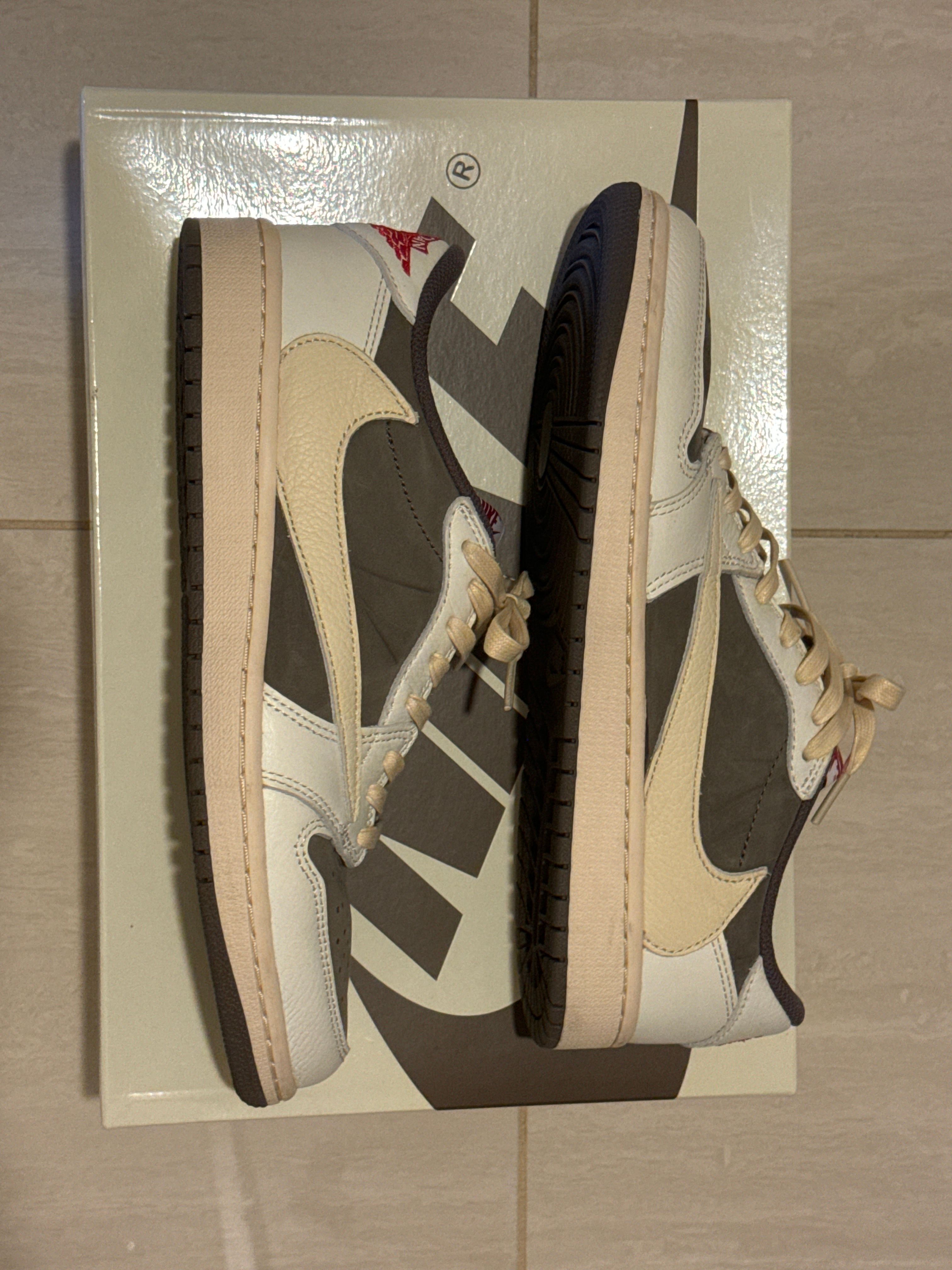 Travis Scott × Nike Air Jordan 1 Low OG SP "Reverse Mocha/Sail and Ridgerock"