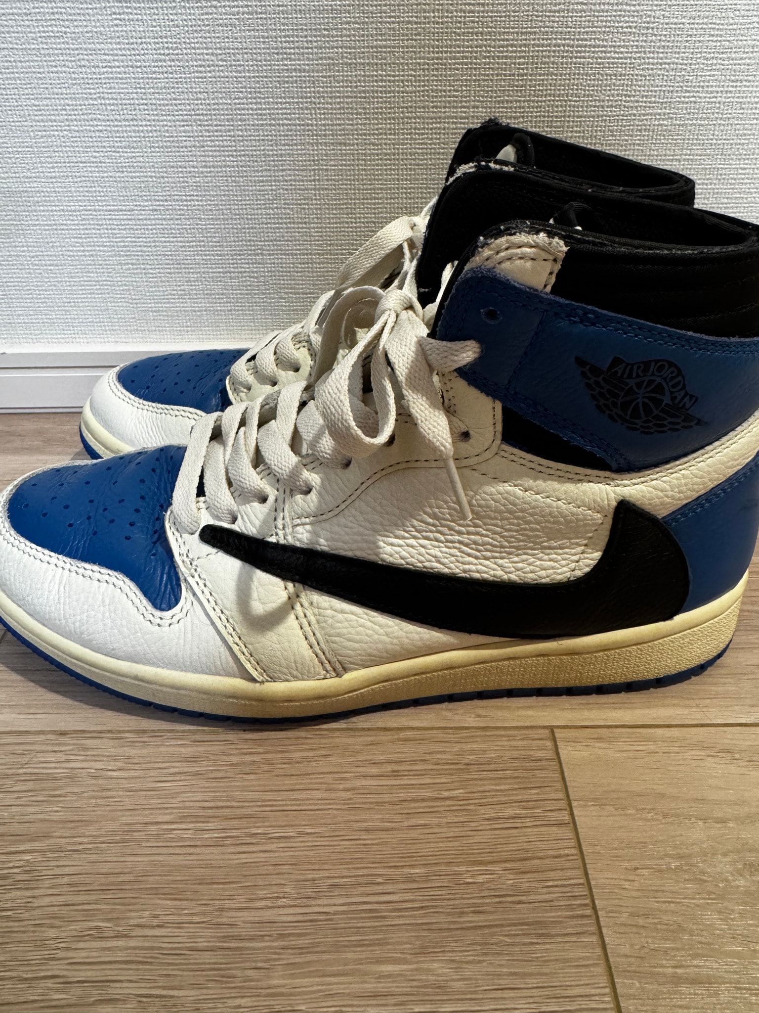 Travis Scott × fragment design × Nike Air Jordan 1 Retro High OG SP "Military Blue"