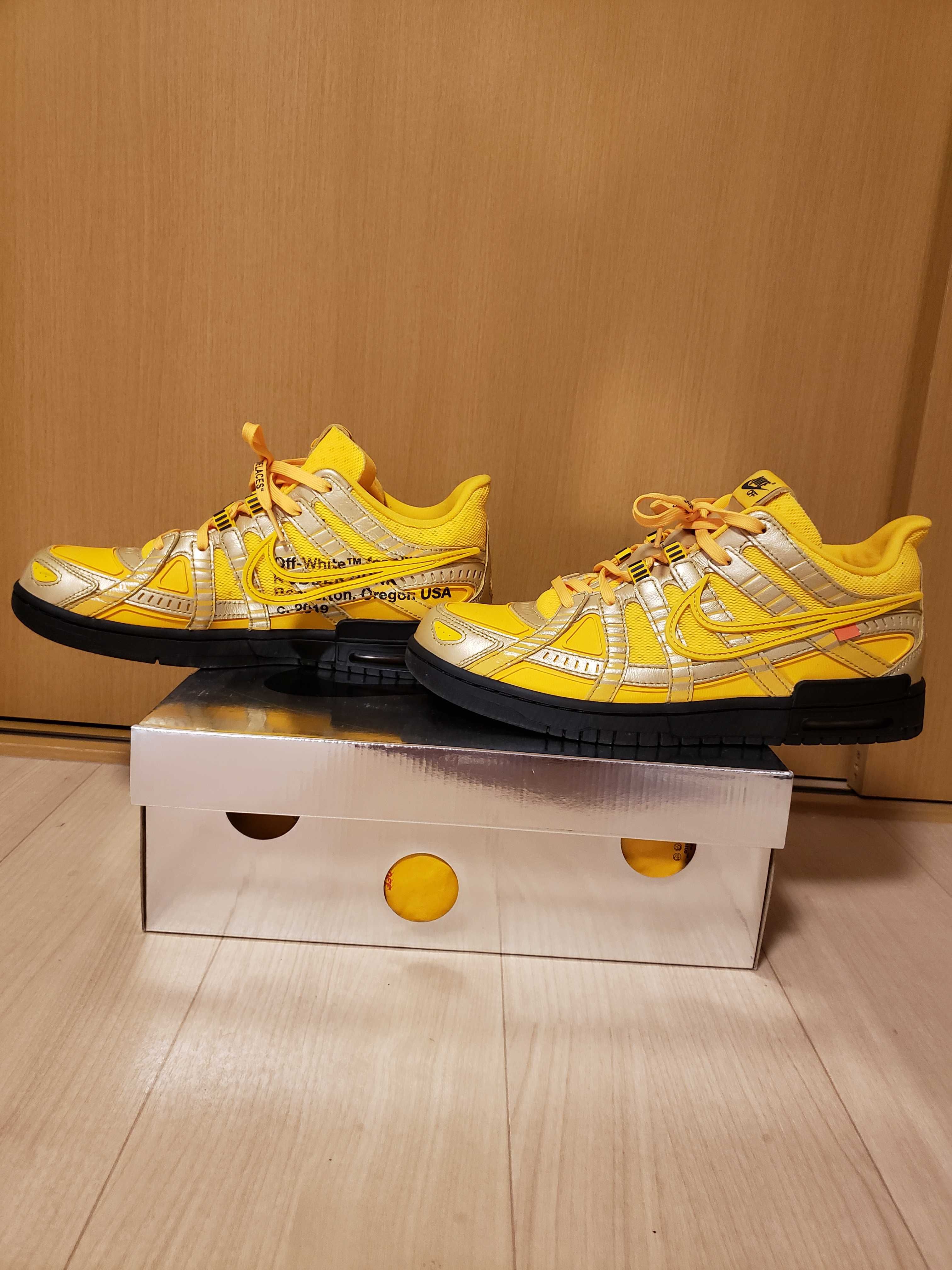 Off-White × Nike Air Rubber Dunk "University Gold"