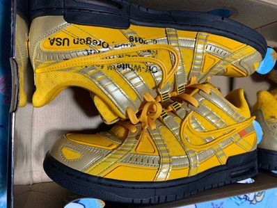 Off-White × Nike Air Rubber Dunk "University Gold"