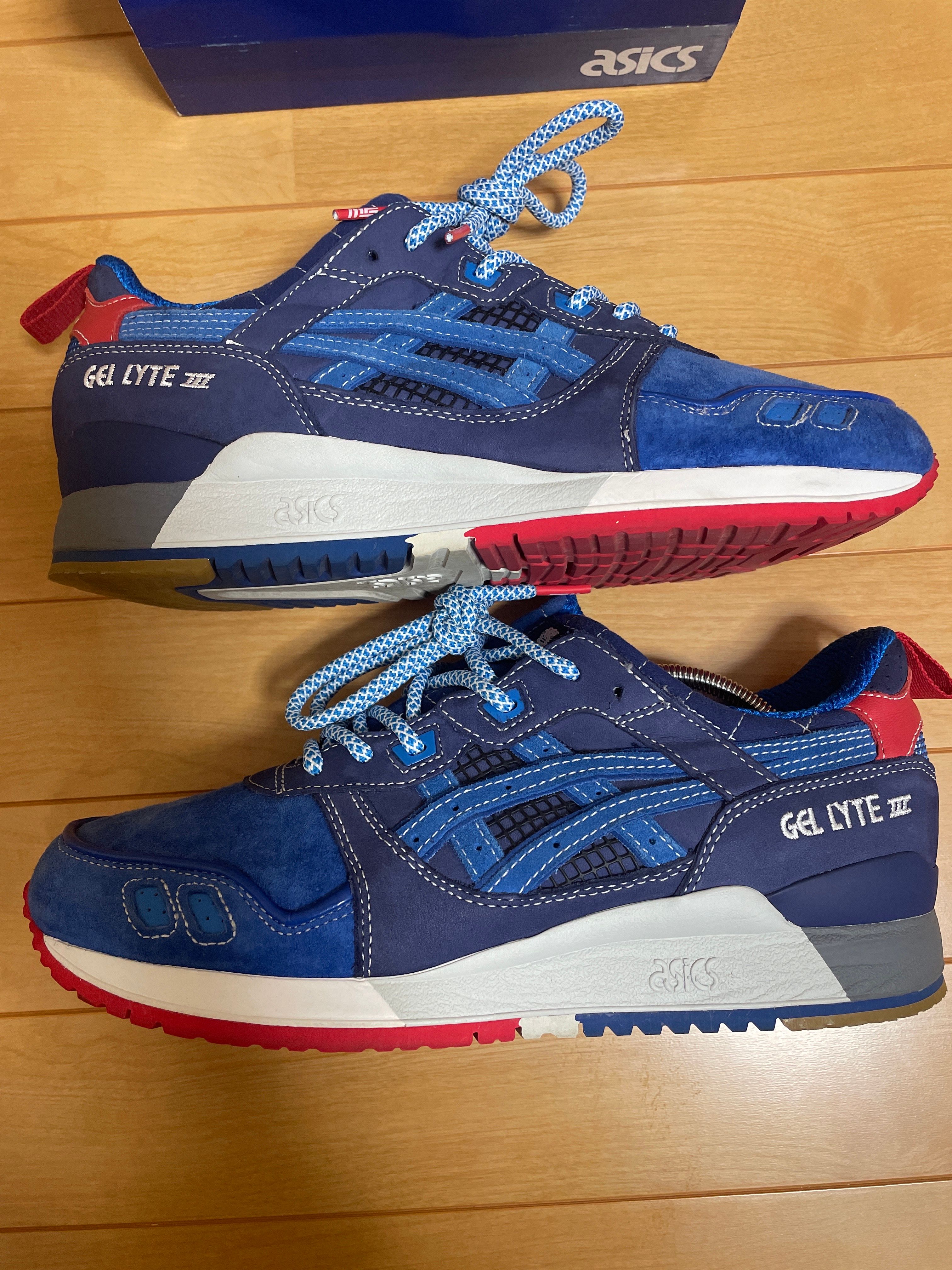 mita sneakers × Asics Gel-Lyte III 25th Anniv. Trico "Navy/Blue-Red-White"