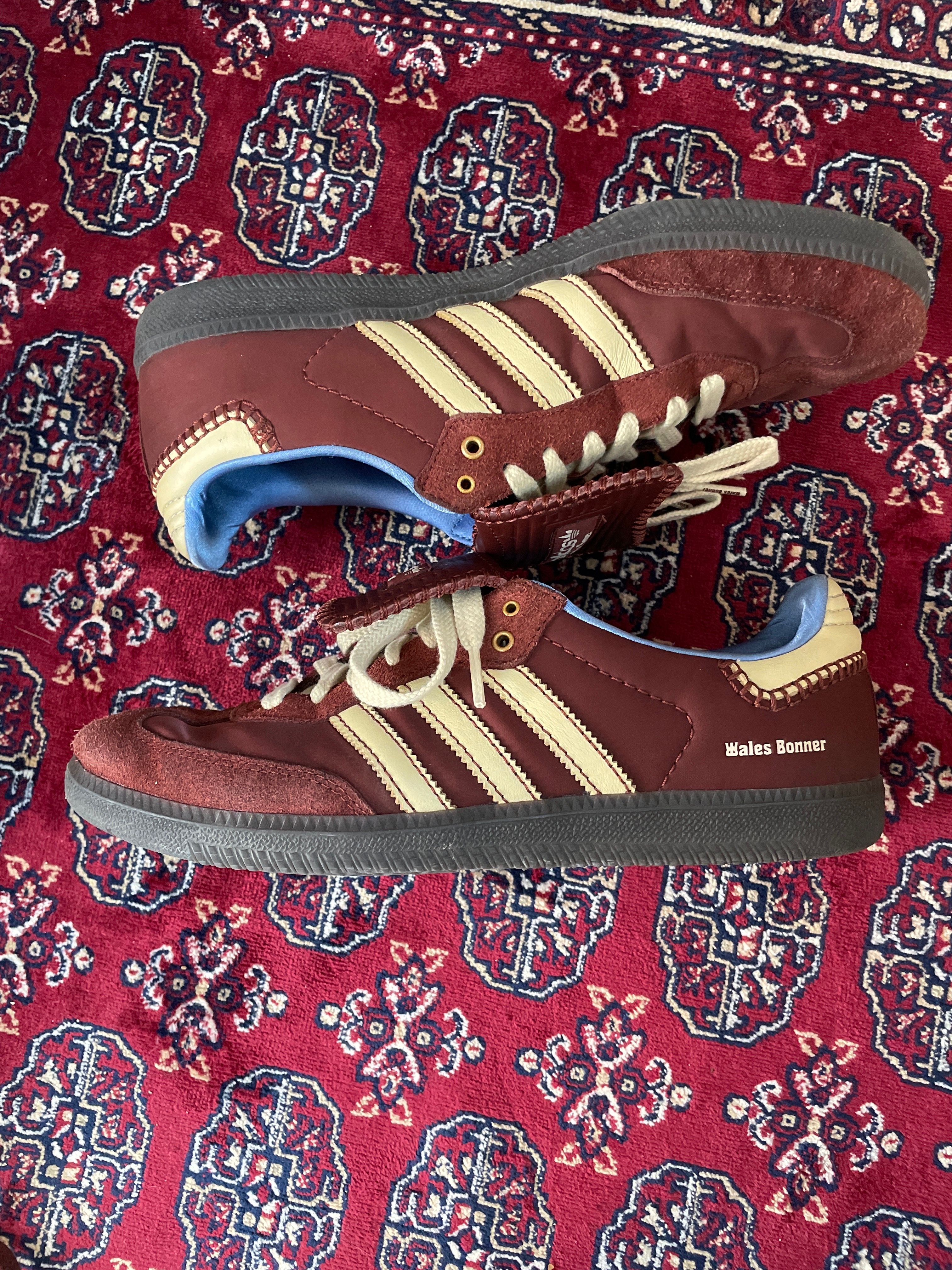 Wales Bonner × adidas Samba Nylon Low "Fox Brown/Sandy Beige/Lucky Blue"