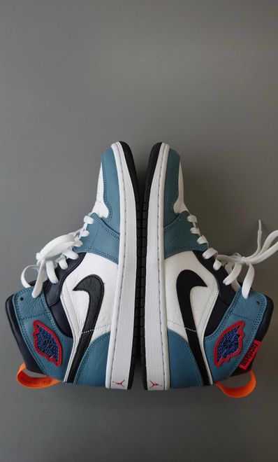FACETASM × Nike Air Jordan 1 Mid "White/Navy"