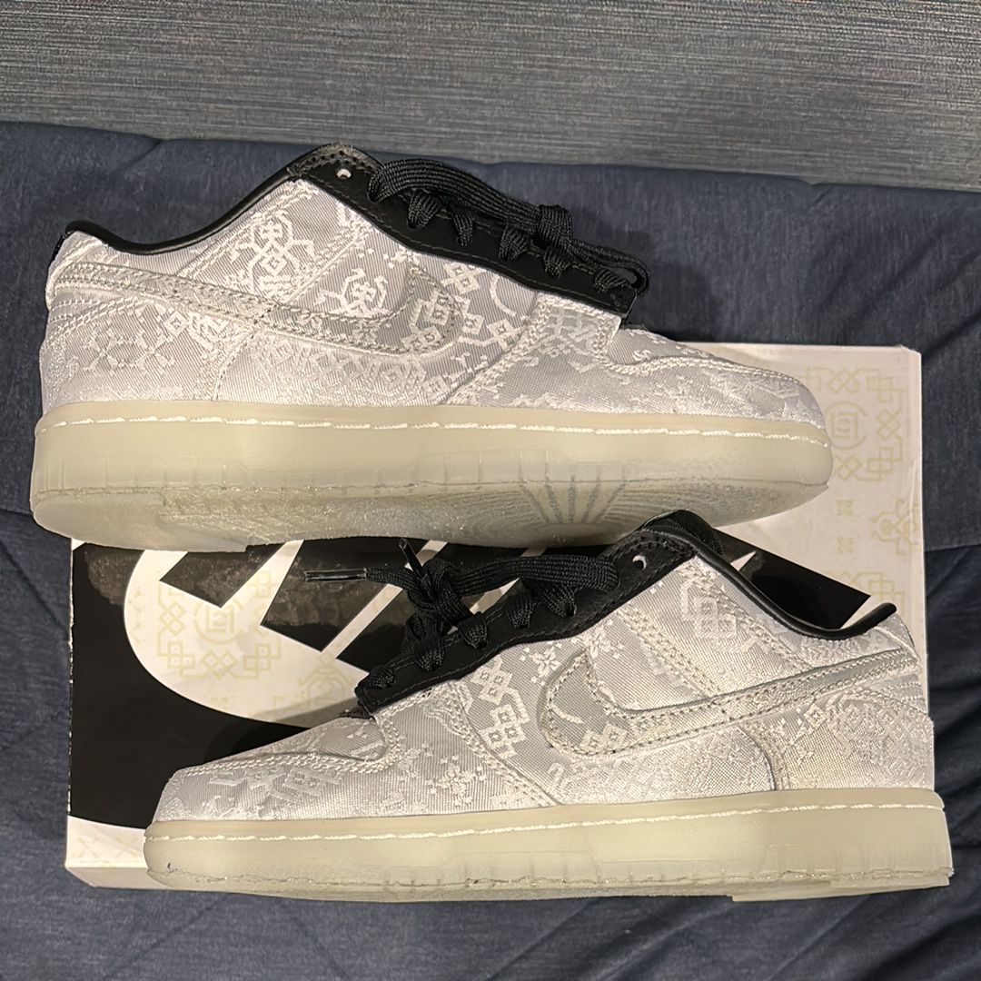 CLOT × fragment design × Nike Dunk Low "Black and White"