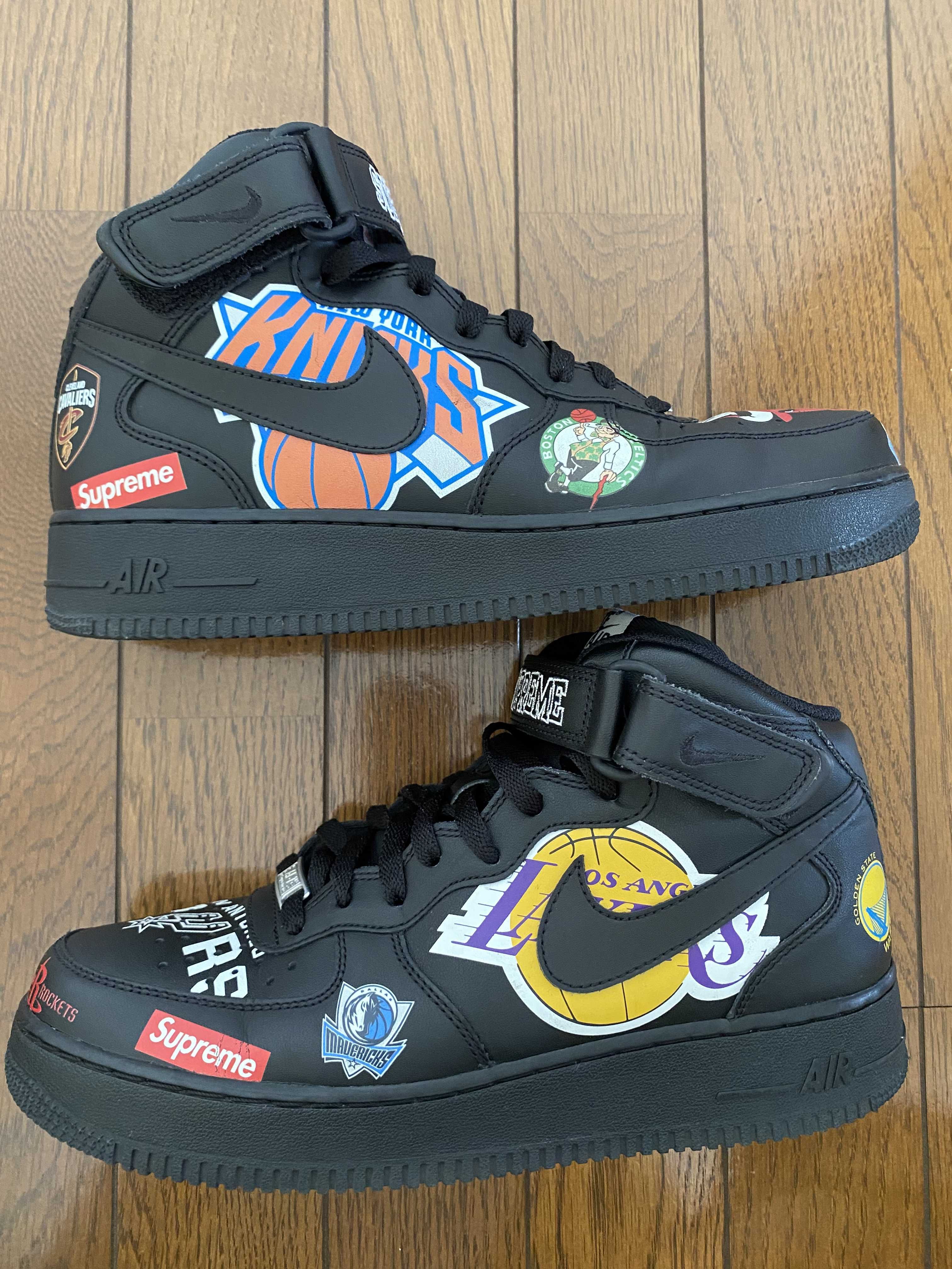 Supreme × NBA × Nike Air Force 1 Mid '07 "Black"