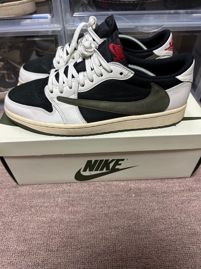 Travis Scott × Nike Women's Air Jordan 1 Low OG "Medium Olive"