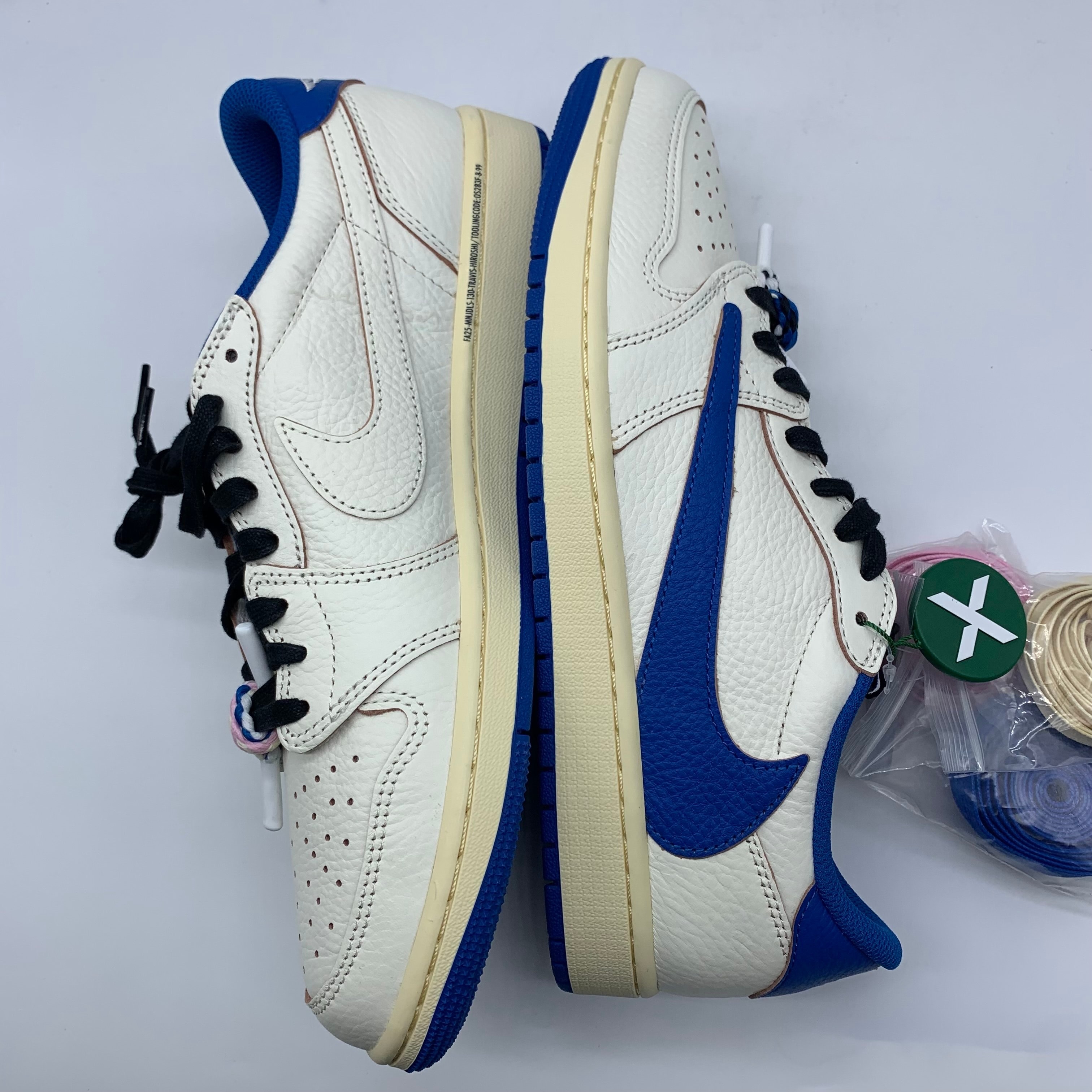 Travis Scott × fragment design × Nike Air Jordan 1 Low OG "Sail/Military Blue"