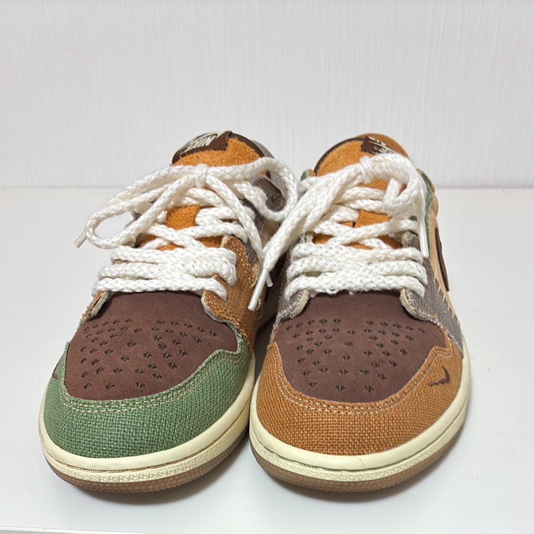 Zion Williamson × Nike Air Jordan 1 Low OG "Flax and Oil Green"
