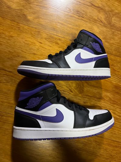 Nike Air Jordan 1 Mid "Black/Court Purple"