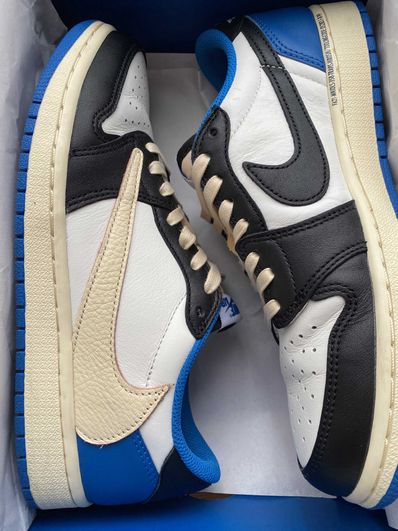 Travis Scott × fragment design × Nike Air Jordan 1 Low OG SP "Military Blue"