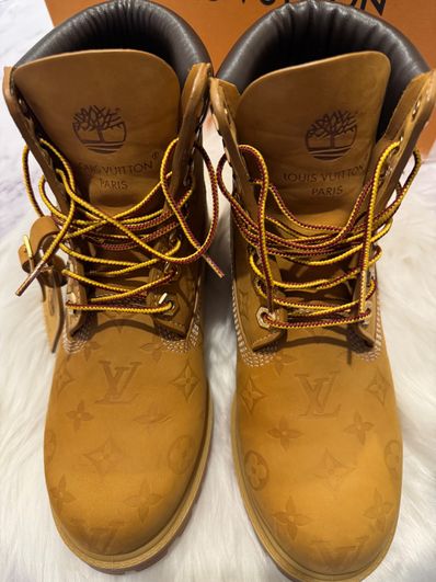 Louis Vuitton × Timberland Monogram Embossed 6inch Ankle Boot "Beige"