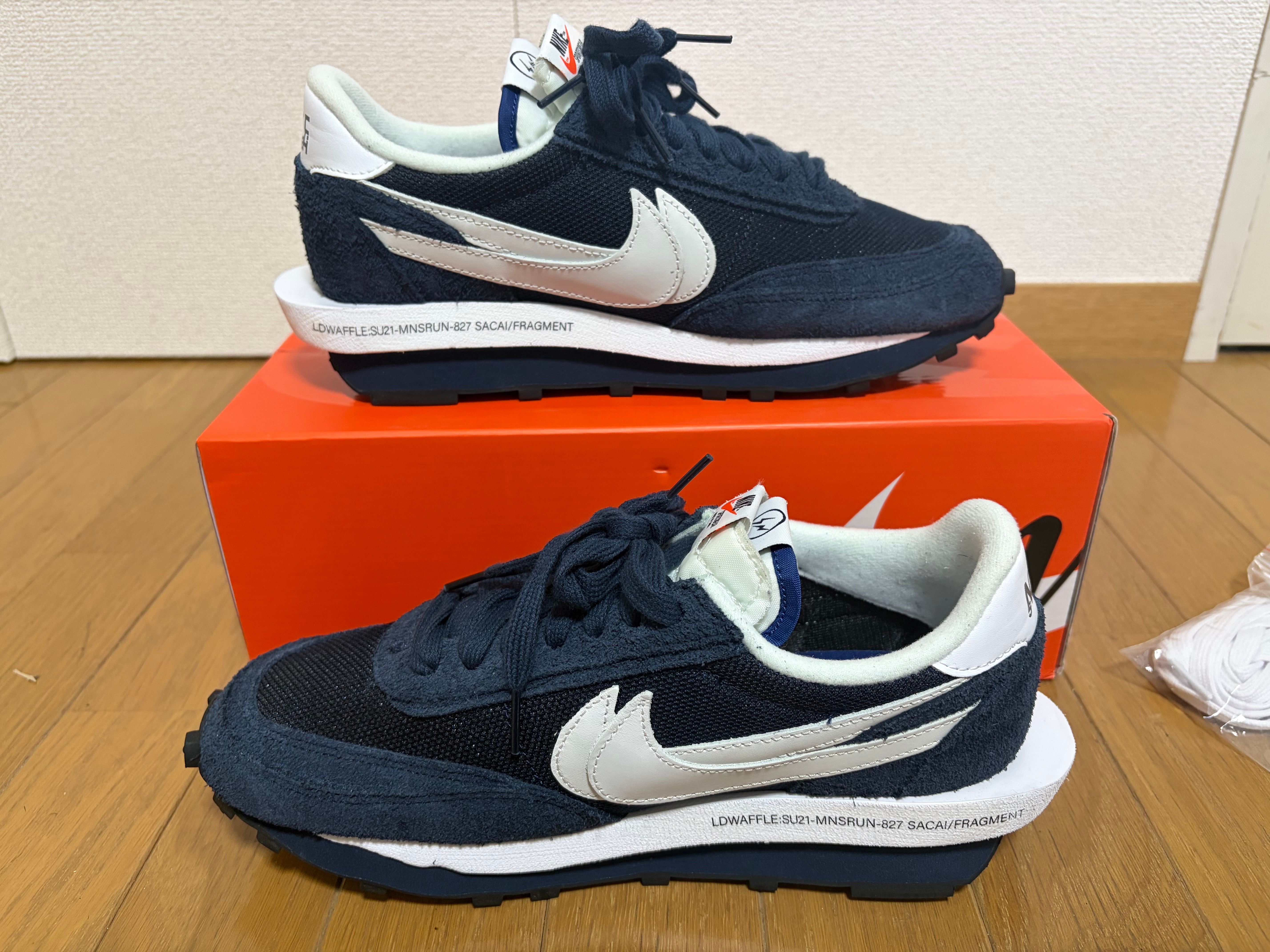 fragment design × sacai × Nike LD Waffle "Blackended Blue"
