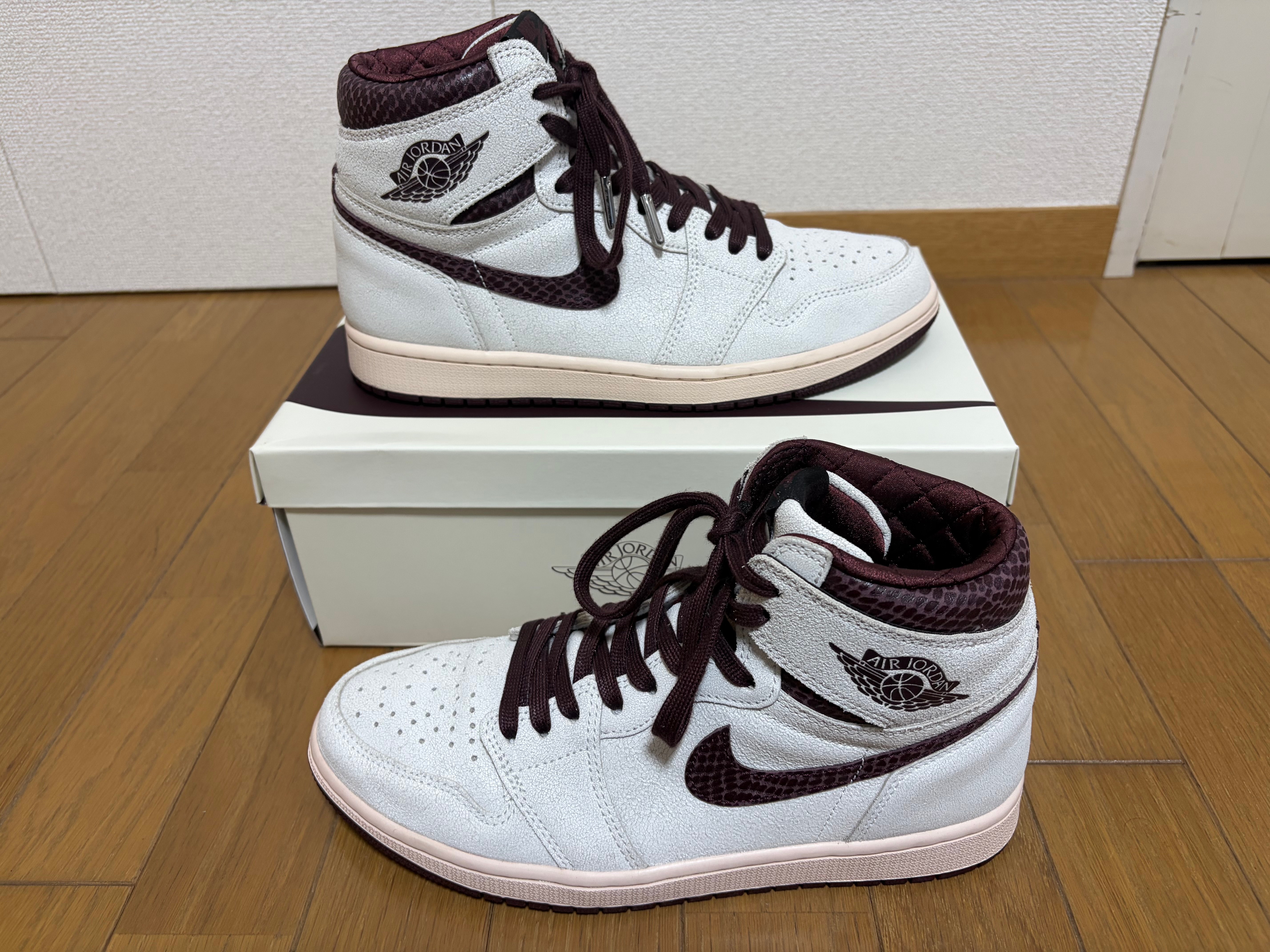 A Ma Maniere × Nike Air Jordan 1 Retro High OG "Sail and Burgundy"