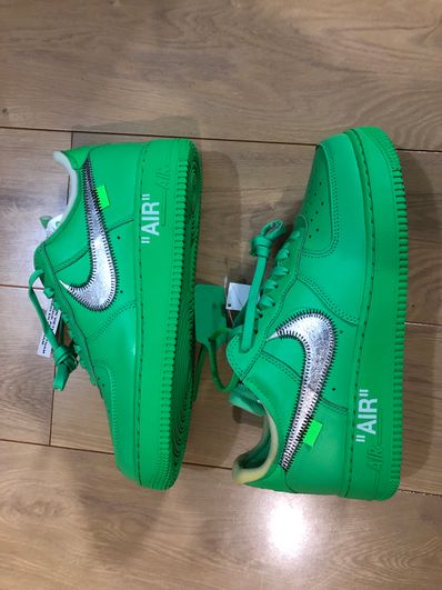 Off-White × Nike Air Force 1 Low "Brooklyn/Light Green Spark"