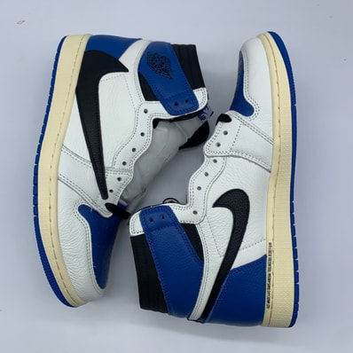 Travis Scott × fragment design × Nike Air Jordan 1 Retro High OG SP "Military Blue"