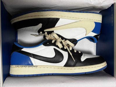 Travis Scott × fragment design × Nike Air Jordan 1 Low OG SP "Military Blue"