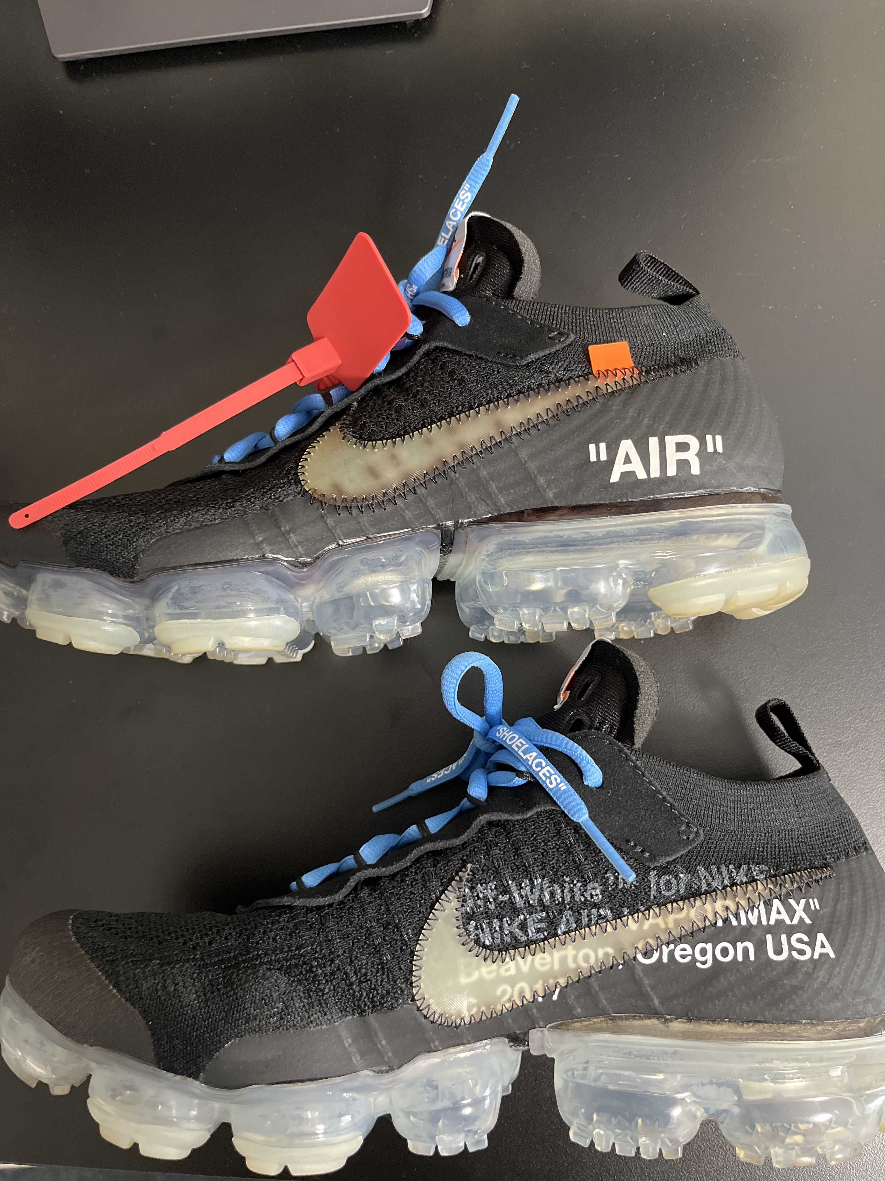 Off-White × Nike Air Vapormax "Black/Total Orange/Clear"