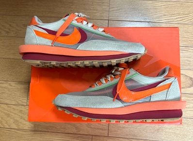 CLOT × Sacai × Nike LD Waffle "Orange Blaze"
