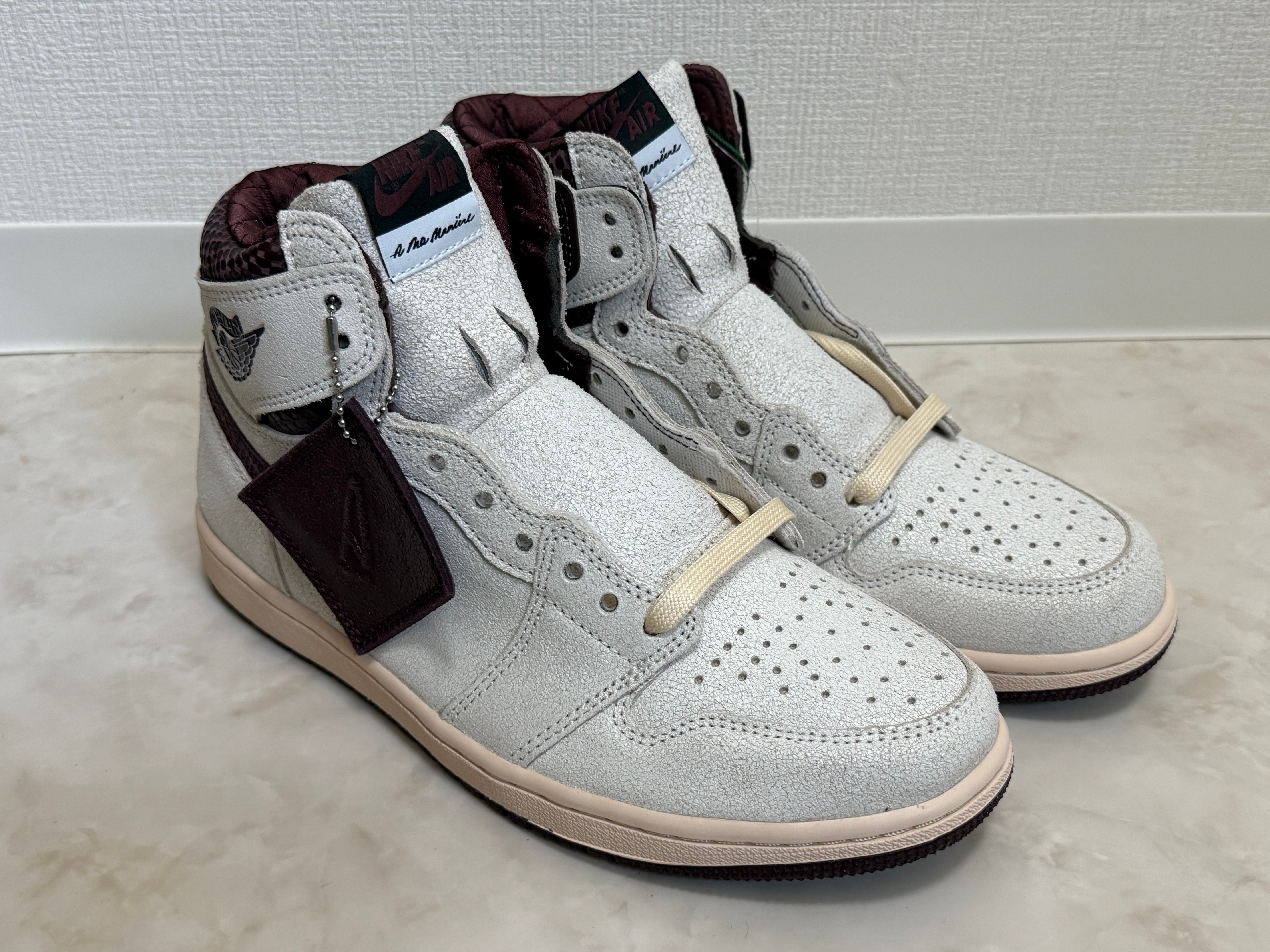 A Ma Maniere × Nike Air Jordan 1 Retro High OG "Sail and Burgundy"