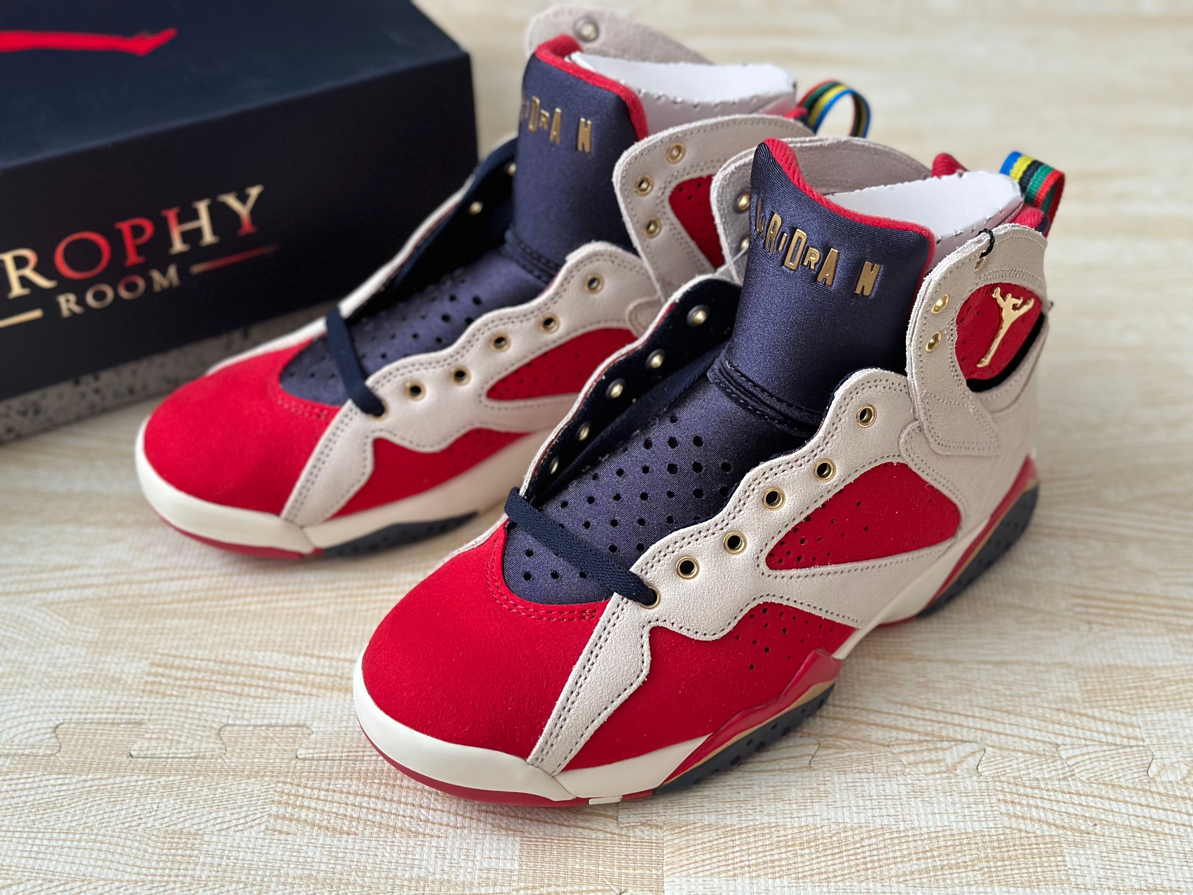 Trophy Room × Nike Air Jordan 7 "True Red and Obsidian"