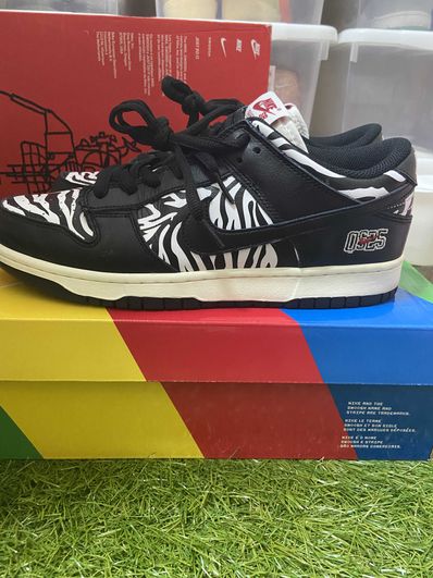 Quartersnacks × Nike SB Dunk Low "Zebra Cake/Safari"
