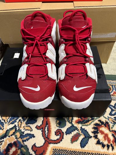 Supreme × Nike Air More Uptempo "White/Red"